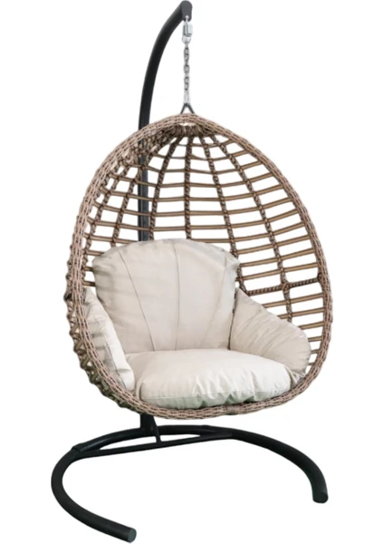 Monalin Home Garden Sofya Classic Rattan El Örgüsü Bahçe & Balkon & Teras Salıncağı