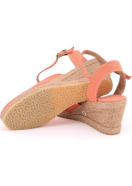 Topuğu Açık Bilekten Bantlı Dolgu Topuk Keten Hasır Espadril fırsatları