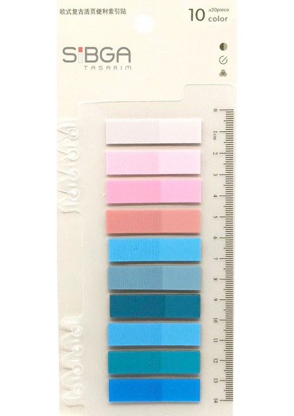 Şeffaf Renkli Kitap Ayracı Ayraç Sticker Not Kağıdı 200 Yaprak