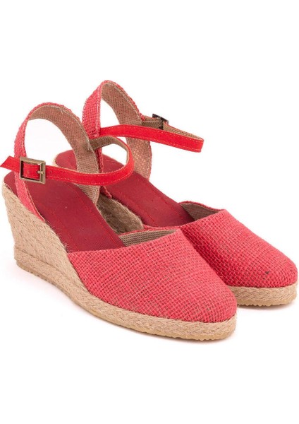 Topuğu Açık Bilekten Bantlı Dolgu Topuk Keten Hasır Espadril fiyatları