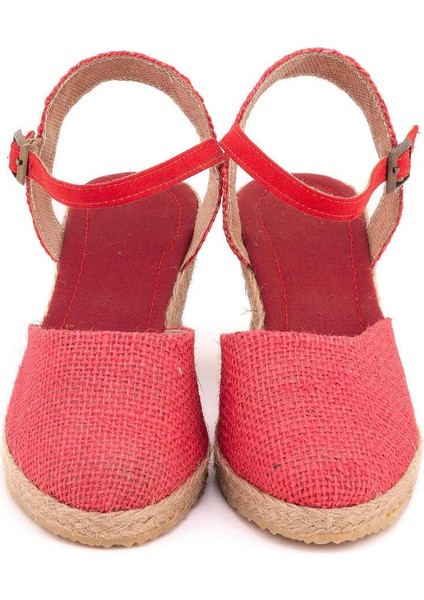 Topuğu Açık Bilekten Bantlı Dolgu Topuk Keten Hasır Espadril modelleri