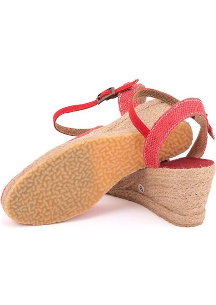 Topuğu Açık Bilekten Bantlı Dolgu Topuk Keten Hasır Espadril fırsatları
