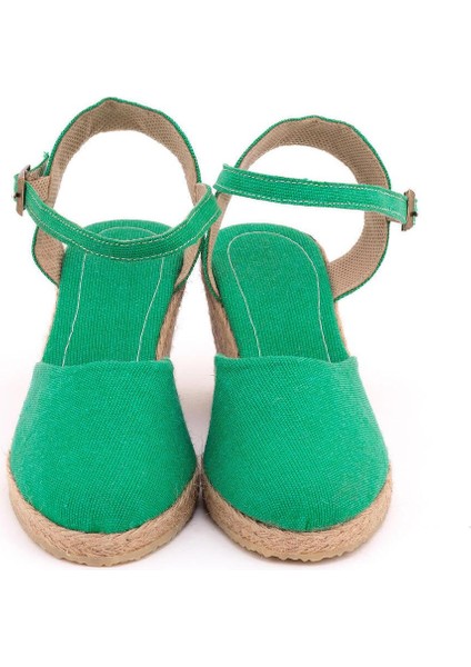 Topuğu Açık Bilekten Bantlı Dolgu Topuk Keten Hasır Espadril modelleri