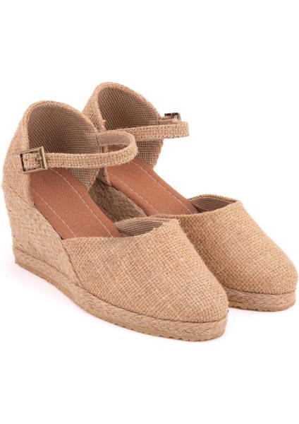Hasır Dolgu Topuk Keten Hasır Espadril fiyatları