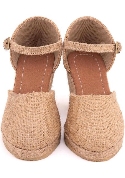 Hasır Dolgu Topuk Keten Hasır Espadril modelleri