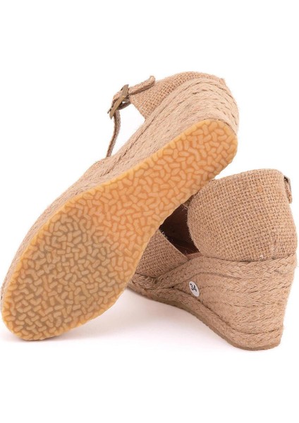 Hasır Dolgu Topuk Keten Hasır Espadril fırsatları
