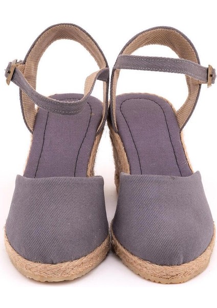 Topuğu Açık Bilekten Bantlı Dolgu Topuk Keten Hasır Espadril modelleri