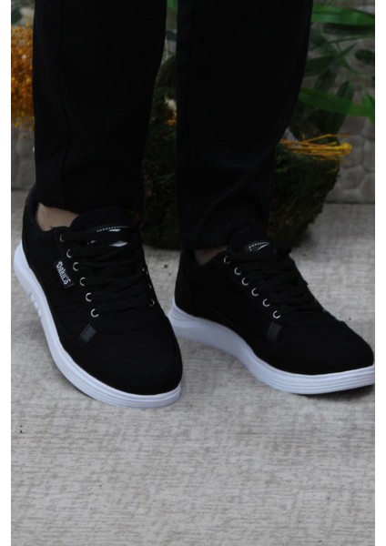 Dks 2038 Siyah Beyaz Hafif Rahat Keten Sneaker Erkek Ayakkabı fiyatları