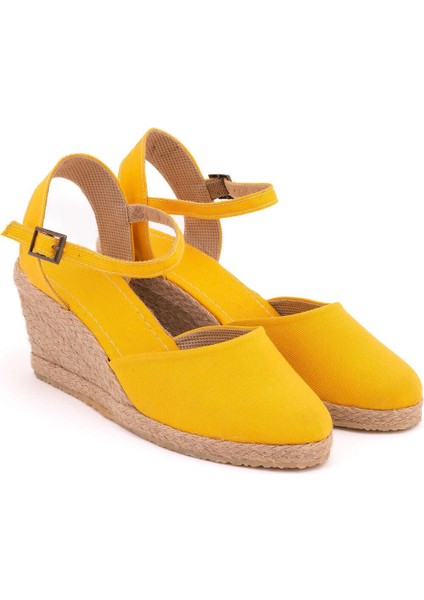 Topuğu Açık Bilekten Bantlı Dolgu Topuk Keten Hasır Espadril fiyatları