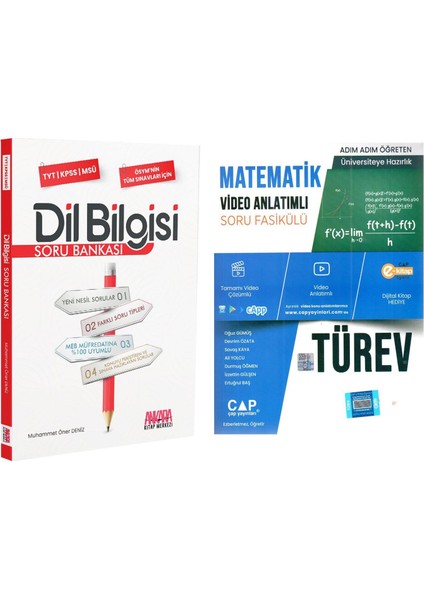 Türev ve Ankara Kitap Merkezi Yayınları Dil Bilgisi Soru Bankası Seti 2 Kitap