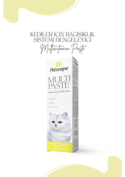 Multivitamin Macun 100 gr Kediler Için Multivitamin Macunu