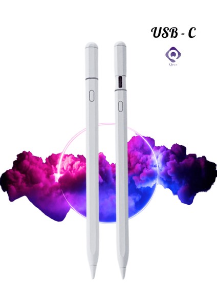 iPad 11 Inç Air 6.nesil 2024 Uyumlu Usb-C Avuçiçi Red Eğim Özellikli Bluetooth Bağlantılı Stylus Pen