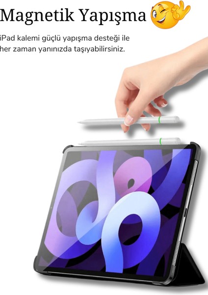 iPad 11 Inç Air 6.nesil 2024 Uyumlu Usb-C Avuçiçi Red Eğim Özellikli Bluetooth Bağlantılı Stylus Pen
