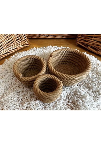 Hasır Kase Seti (5 cm ,10 cm , 15 cm Çap )