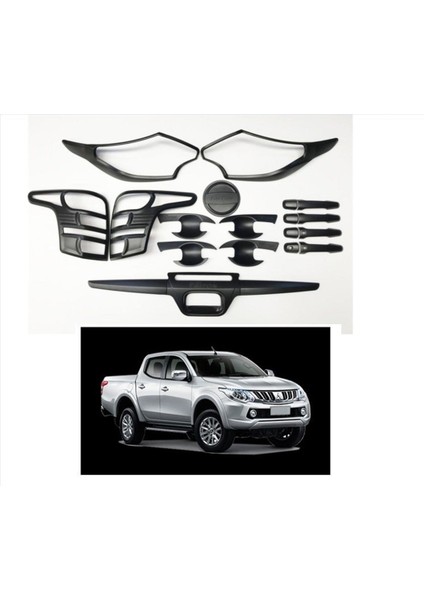 Auto Gp  Mitsubishi L200 Dış Kaplama Seti Siyah Set Full 2015+