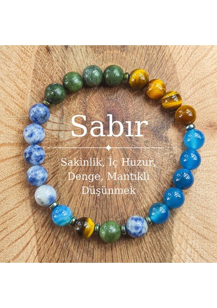 Sabır ve Iç Huzur Doğal Taş Bilekliği