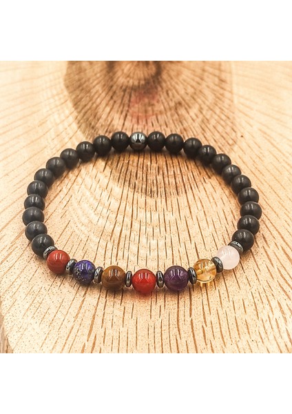 Shungite - Çakra Doğal Taş Bileklik fırsatları