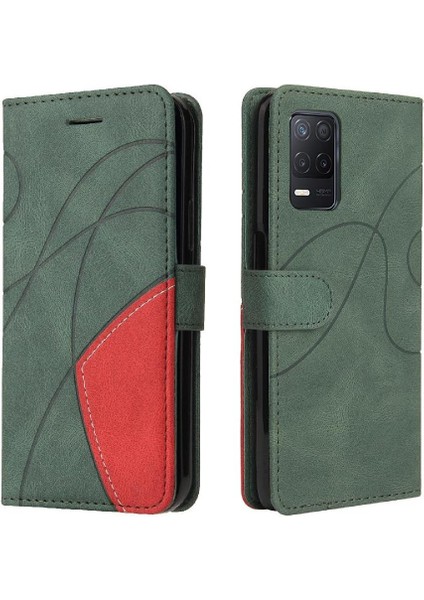 Kart Yuvası Standı ile Realme 8 5g Pu Deri Flip Folio Kılıf (Yurt Dışından)