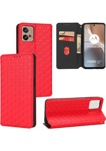 Motorola Moto G32 4g Cüzdan Kart Yuvaları Tutucu 3D Desen Pu (Yurt Dışından)
