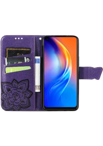 Tecno Spark 6 Kanat Çok Renkli Iş Kelebek Cüzdan Için Kılıf (Yurt Dışından)