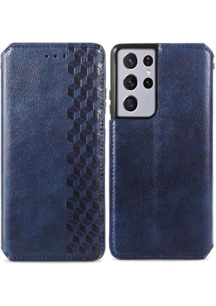 Samsung Galaxy S21 Ultra Zarif Iş Cüzdan Fonksiyonu Için Kılıf Çevirin (Yurt Dışından)