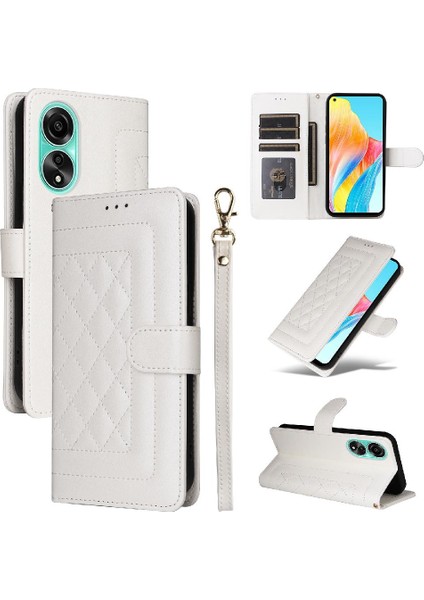 Oppo A78 4g Flip Kapak Için Flip Case Basit Iş Darbeye Deri (Yurt Dışından)