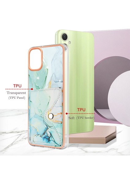 Samsung Galaxy A05 Yumuşak Tpu Tampon Kart Yuvaları Için Kılıf Ince Cüzdan Mermer (Yurt Dışından) fırsatları