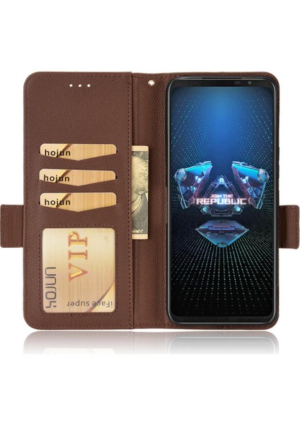 Asus Rog Telefon 5 Için Kılıf Manyetik Kart Yuvaları Tutucu Yan Toka Pu Cüzdan (Yurt Dışından) indirimleri