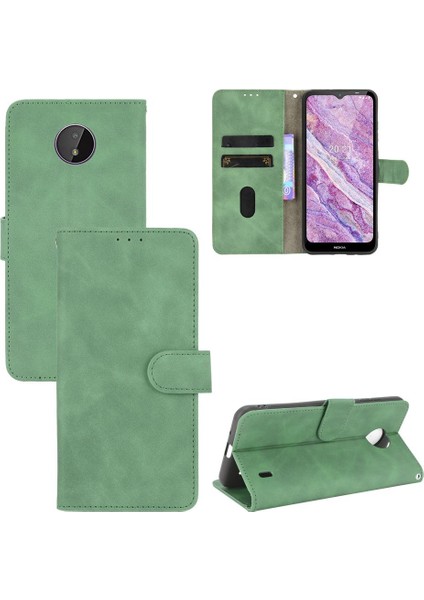 Kart ile Nokia C10 Deri Folio Flip Case Kart Ekleme Için Kılıf (Yurt Dışından)