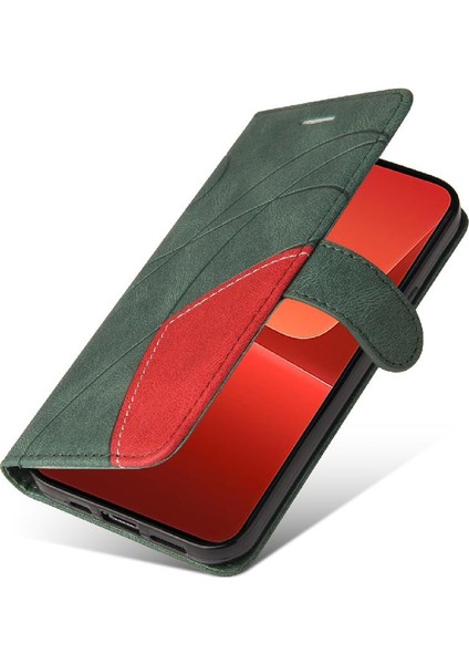 Xiaomi 13 Kickstand Koruyucu Iki Renkli Dikiş Pu Deri (Yurt Dışından) modelleri