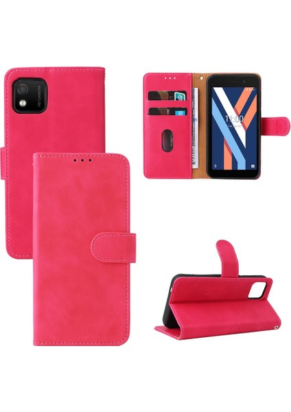 Wiko Y52 Deri Folio Flip Case Koruyucu Kapak Kartı Için Kılıf Tam (Yurt Dışından)