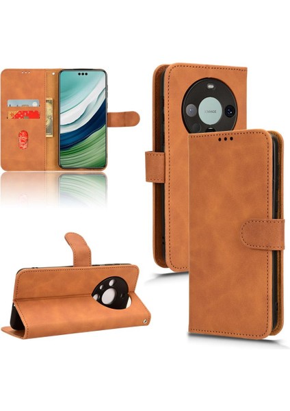 Huawei Mate 60 Pro 5g Için Kılıf Koruyucu Kapak Deri Folio Flip Case (Yurt Dışından)