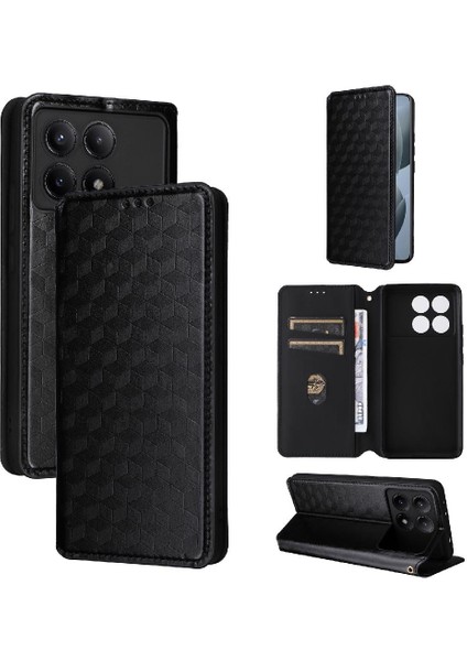Xiaomi Poco X6 Pro Kart Yuvaları Tutucu Manyetik Kapatma Pu Deri Kılıf (Yurt Dışından) indirimleri