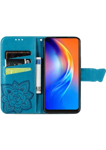 Tecno Spark 6 Kanat Çok Renkli Iş Kelebek Cüzdan Için Kılıf (Yurt Dışından)