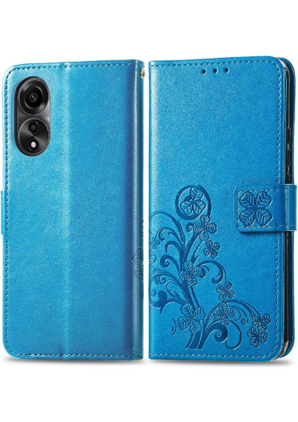 Oppo Için Kılıf A78 4g Kısa Kayış Zarif Iş Dört Yapraklı Yonca Flip (Yurt Dışından) fırsatları