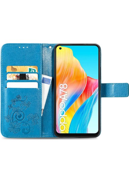 Oppo Için Kılıf A78 4g Kısa Kayış Zarif Iş Dört Yapraklı Yonca Flip (Yurt Dışından) indirimleri
