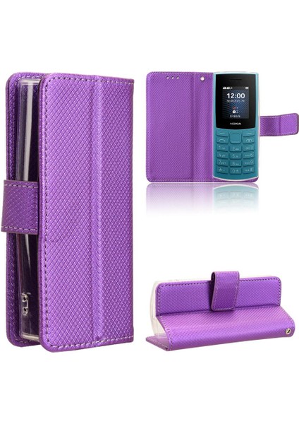 Nokia 105 4g 2023 Manyetik Cüzdan Kapak Kickstand Kart Tutucu (Yurt Dışından)