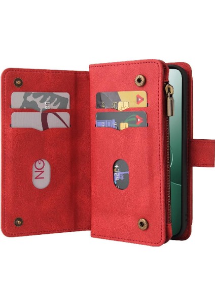 Xiaomi 14 Pu Deri Manyetik Kapatma Onbeş Kart Yuvaları ile (Yurt Dışından)