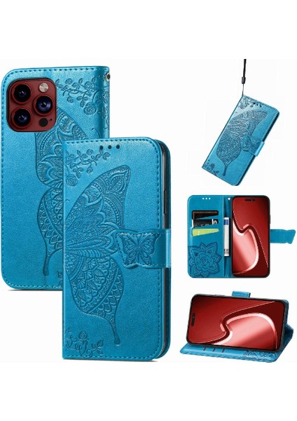 IPhone 15 Için Kılıf Promax Iş Cüzdan Kanat Çok Renkli Kelebek (Yurt Dışından)