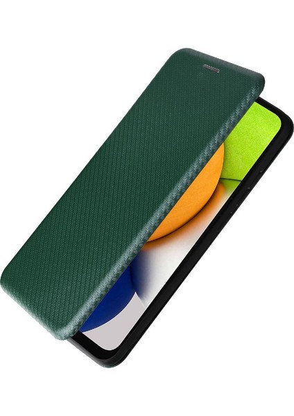 Samsung Galaxy A03 Deri Folio Flip Case Manyetik Karbon Fiber (Yurt Dışından) indirimleri