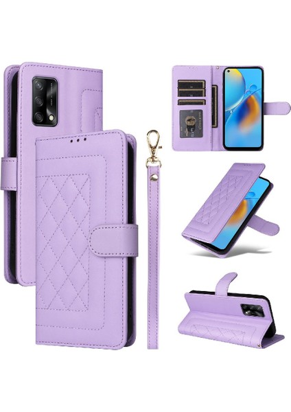 Oppo A74 Için Flip CASE/A95 4g Darbeye Cüzdan Basit Iş Deri (Yurt Dışından)
