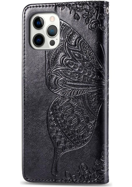 IPhone 12 / 12 Pro Kanat Cüzdan Iş Çok Renkli Kelebek (Yurt Dışından)