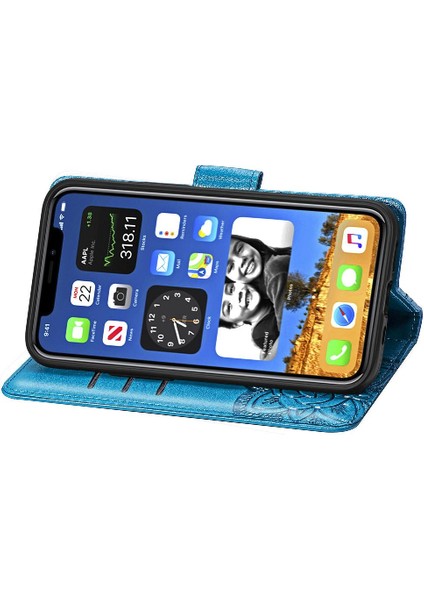 IPhone 12 / 12 Pro Kanat Cüzdan Iş Çok Renkli Kelebek (Yurt Dışından)