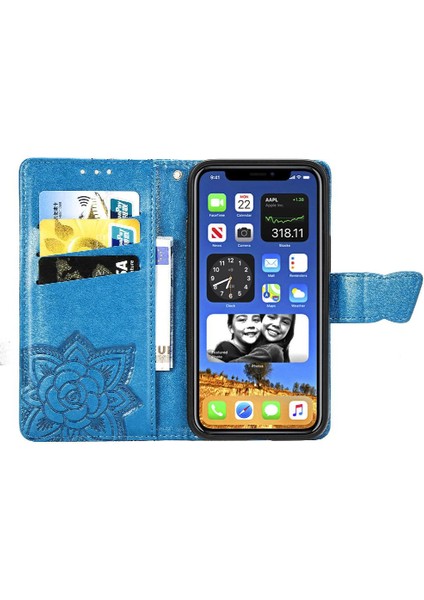 IPhone 12 / 12 Pro Kanat Cüzdan Iş Çok Renkli Kelebek (Yurt Dışından)