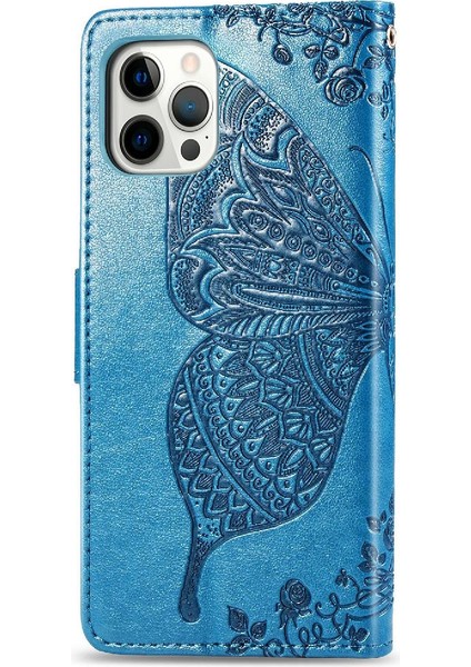 IPhone 12 / 12 Pro Kanat Cüzdan Iş Çok Renkli Kelebek (Yurt Dışından)