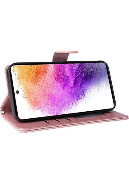 Samsung Galaxy A73 5g Için Flip Case Cüzdan Deri Kılıf Basit Iş (Yurt Dışından)