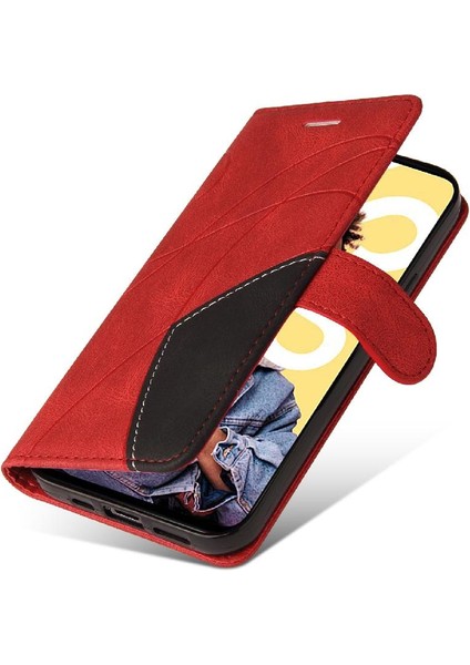 Realme C55 4g Iki Renkli Dikiş Kickstand Koruyucu Pu Deri (Yurt Dışından) fırsatları