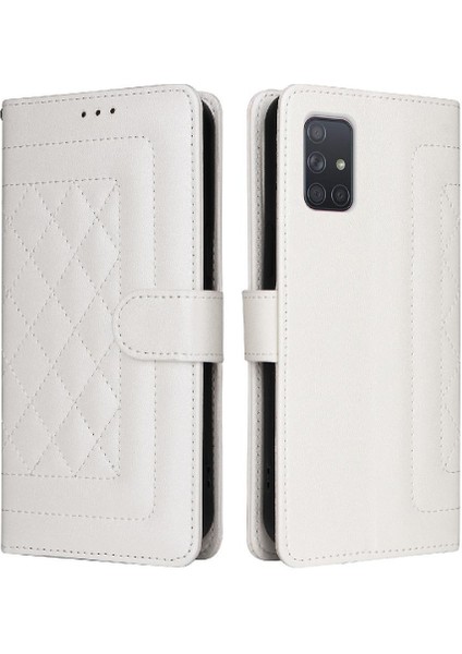 Samsung Galaxy A71 Için Flip Case Darbeye Basit Iş Cüzdan Kılıf (Yurt Dışından) modelleri