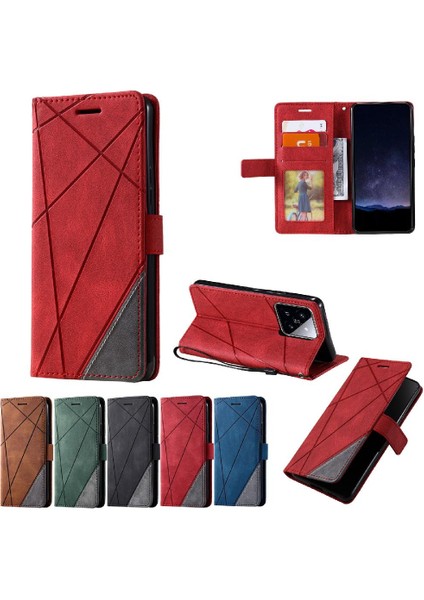 Xiaomi 14 Pu Deri Manyetik Kart Tutucu Için Kickstand Cüzdan Flip (Yurt Dışından)