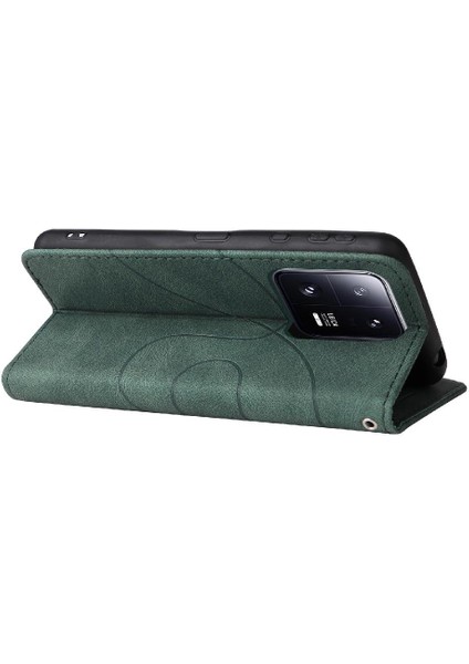 Xiaomi 13 Pro Kickstand Koruyucu Pu Deri Flip Folio Kılıf (Yurt Dışından)